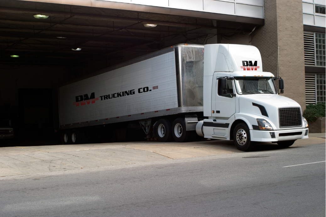 R&M semi backed into an urban loading bay